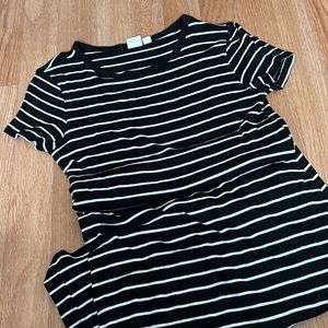 Gap midi form fitting striped dress, super cozy fabric